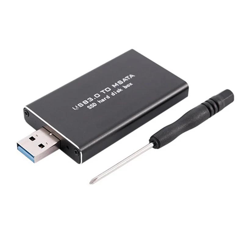 MSATA USB 3.0 MSATA SSD Ŭ, ϵ ũ , M2 SSD  HDD ڽ HDD ̽, USB3.0-MSATA
